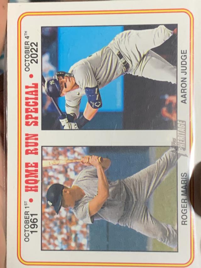 2023 Topps Heritage High Number Aaron Judge, Roger Maris #100