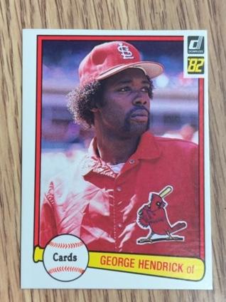 1982 Donruss George Hendrick ﻿Base #40