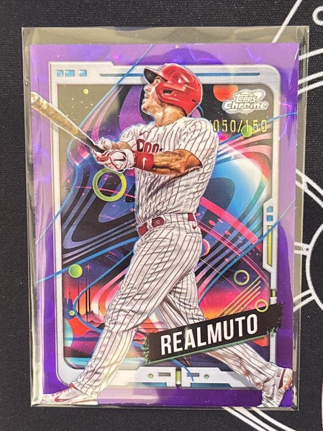 2024 Topps Cosmic Chrome J.T. Realmuto Purple Nebula /150 #155 Phillies