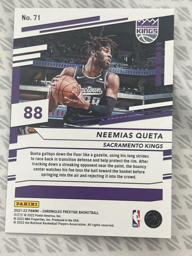 2021-22 Panini Chronicles Basketball Neemias Queta Base Prestige Set #71