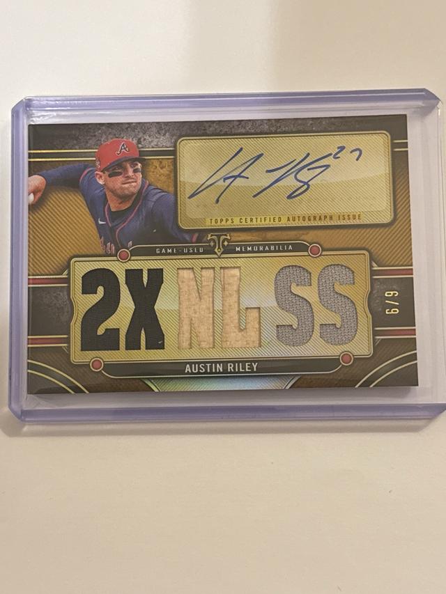 2024 Topps Triple Threads Austin Riley /9 Auto Relic Braves #TTAR-RIL1