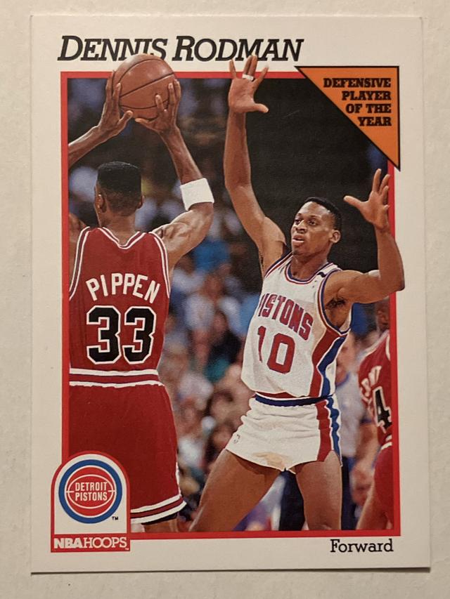 1991-92 NBA Hoops Basketball Dennis Rodman Series I #64