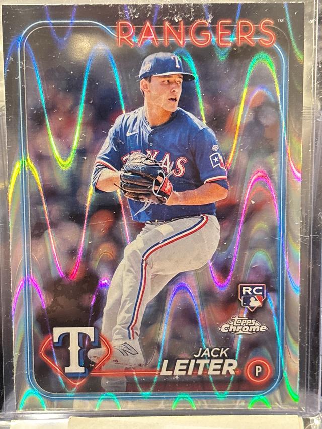 2024 Topps Chrome Jack Leiter ﻿Base Set Pink Refractors #111