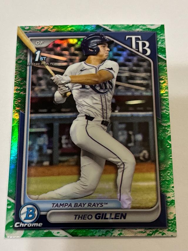 Theo Gillen 2024 Bowman Draft Chrome 1st Bowman Green Lunar Glow #BDC-73