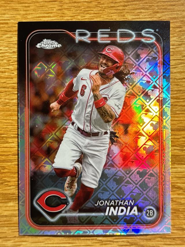 2024 Topps Chrome LogoFractor Jonathan India ﻿Base Set #185