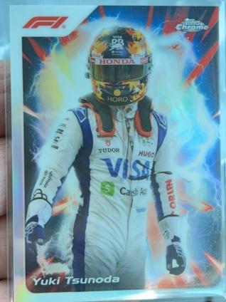 2024 Topps Chrome Formula 1 Yuki Tsunoda Ultrasonic #US-17