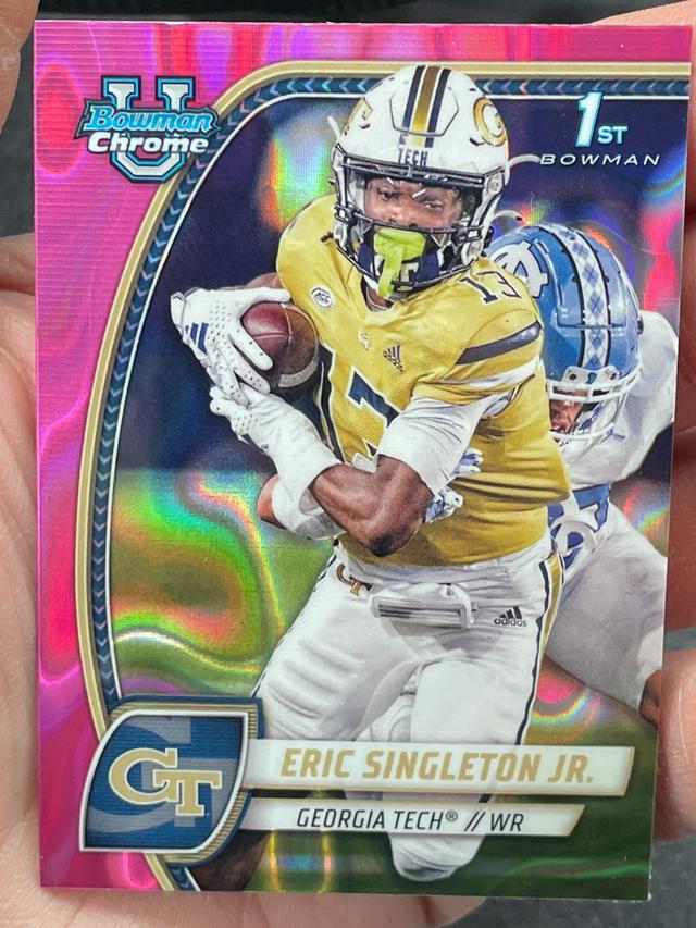 2024 Bowman Chrome University Eric Singleton Jr. Pink Lava Refractor #71