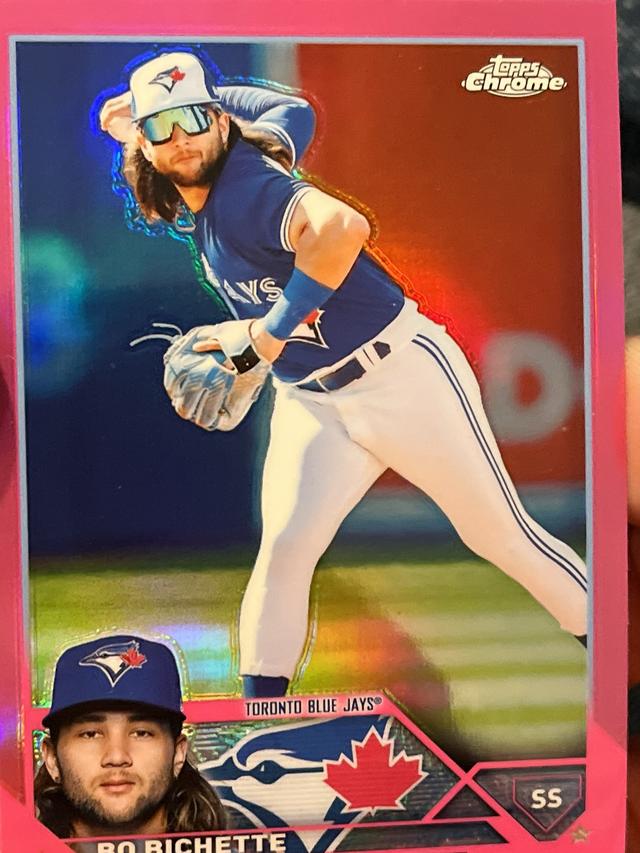 2023 Topps Chrome Bo Bichette BASE CARDS I Pink Refractor #11