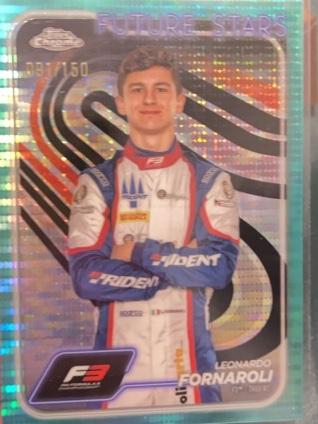 2024 Topps Chrome Formula 1 Leonardo Fornaroli Aqua Sonar Refractor /150