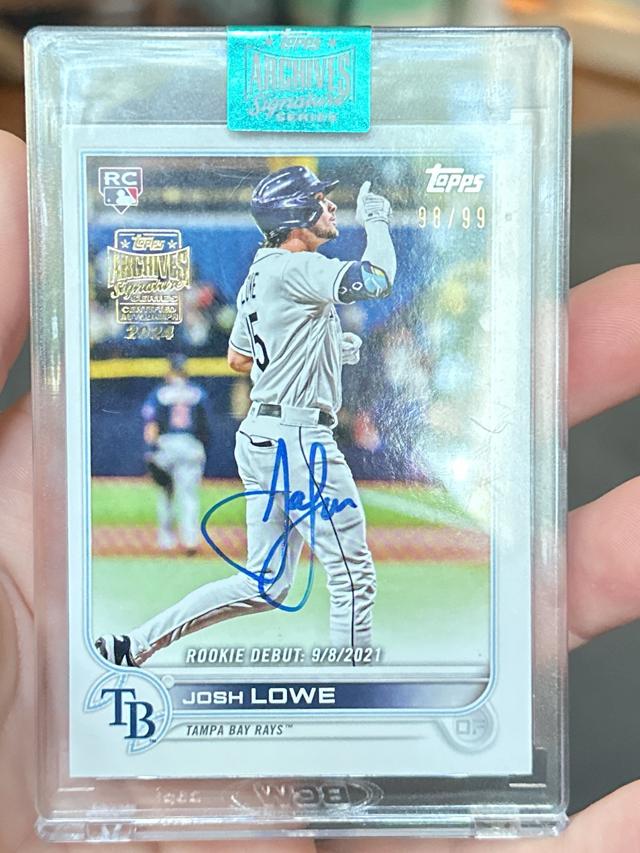 2024 Topps Archive Signature Series - Active Player Edition Josh Lowe #US287