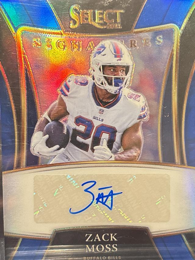 2021 Panini Select Football Zack Moss Signatures Prizm Set #SSP-ZMO