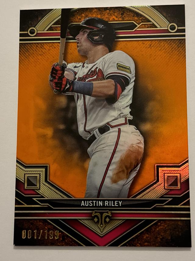 Austin Riley 2024 Topps Triple Threads ﻿Amber #1/199 FIRST ON PRINT