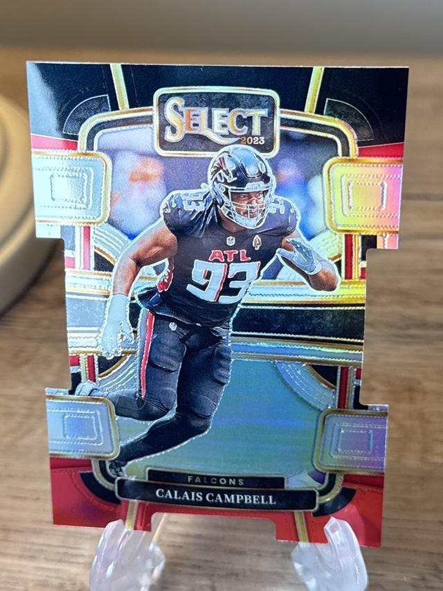 2023 Panini Select Calais Campbell ﻿Base Set Black/Red Prizms Die #5