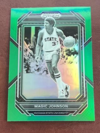 2023-24 Panini Prizm Draft Picks Magic Johnson Base Set Green #79