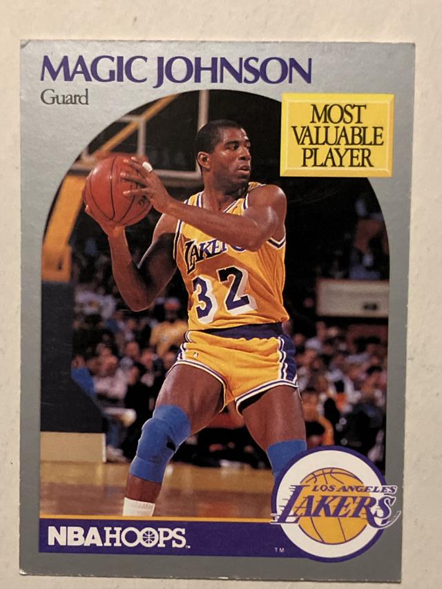 1990-91 Hoops Basketball Magic Johnson MVP ﻿Base #157