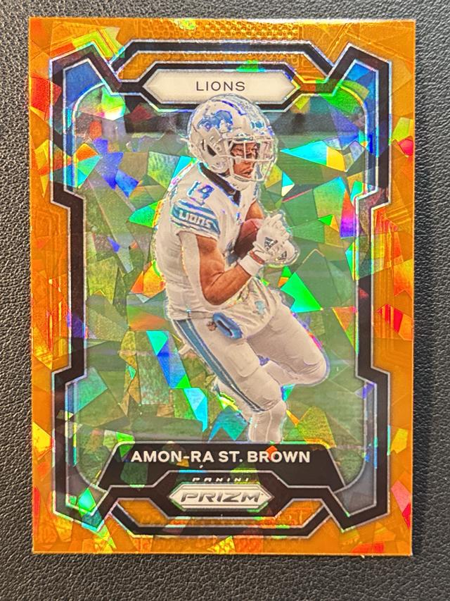 2023 Panini Prizm Football Amon Base Set Orange Ice #96