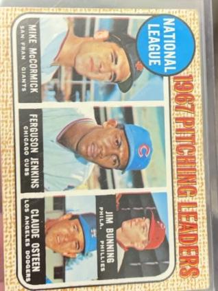 1968 Topps 1967 Pitching Leaders National League #9