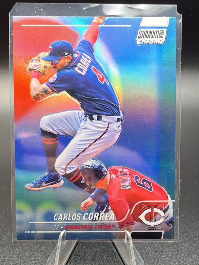 2022 Topps Stadium Club Chrome Carlos Correa BASE SET Refractors #137