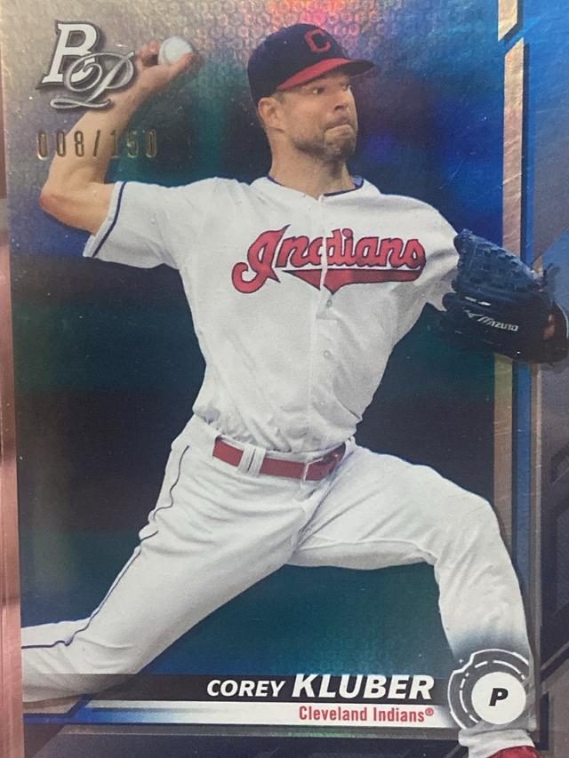 2019 Bowman Platinum Corey Kluber BASE CARDS Blue /150 #46