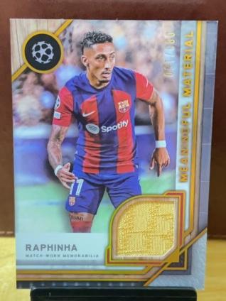 2023-24 Topps Museum Collection UEFA Champions League Raphinha Meaningful /150