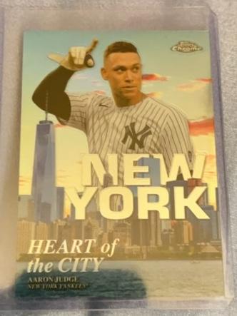 2022 Topps Chrome Aaron Judge Heart of the City Checklist #HOC-13