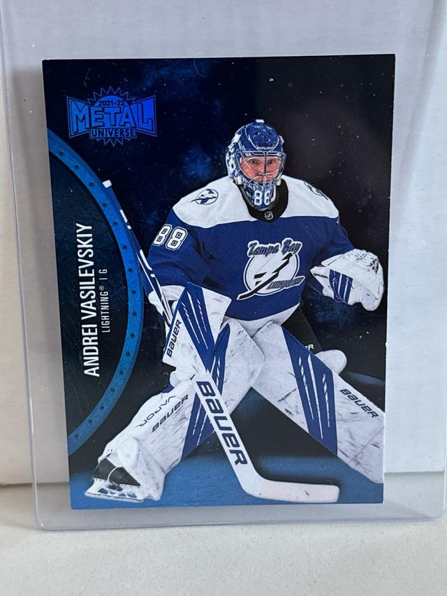 2021-22 SkyBox Metal Universe Hockey Andrei Vasilevskiy Alternate Jersey #131