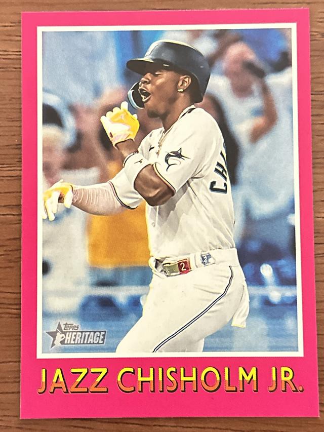 2024 Topps Heritage Jazz Chisholm Jr. 1975 TOPPS BASEBALL SENSATIONS #75BS-13