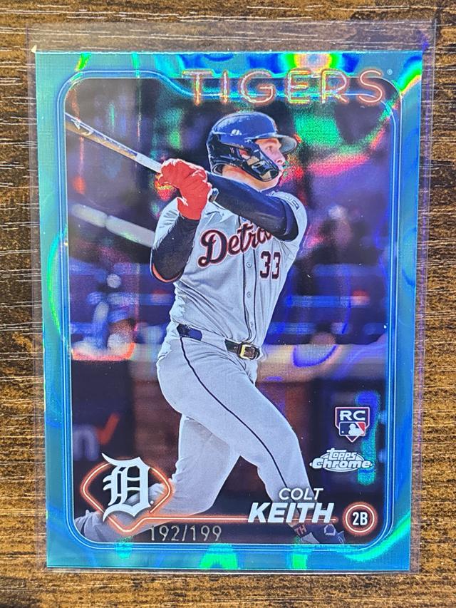 2024 Topps Chrome Colt Keith  Aqua Lava Refractor /199 #2 Tigers Rookie RC