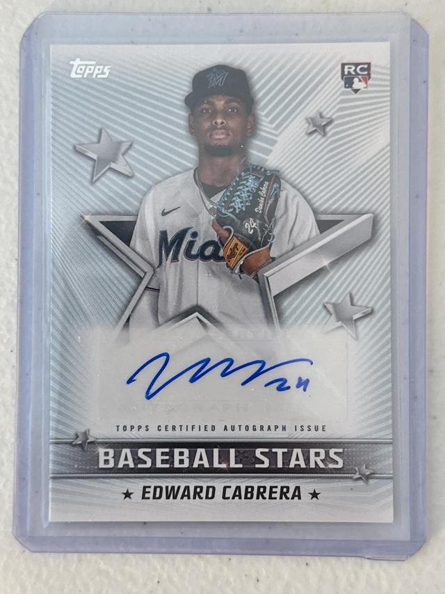 2022 Topps Series 1 Edward Cabrera BASEBALL STARS AUTOGRAPHS #BSA-EC