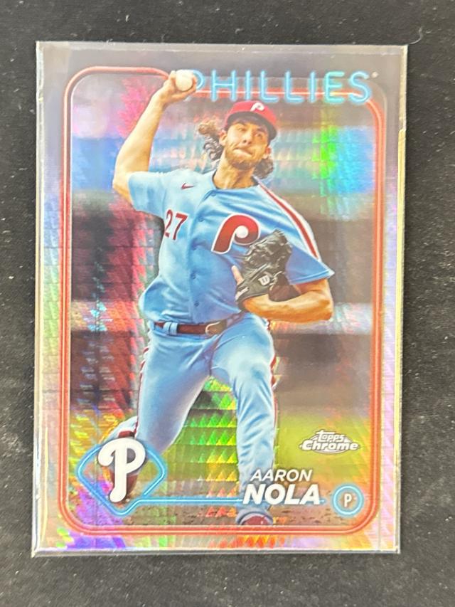 2024 Topps Chrome Aaron Nola ﻿Base Set Prism Refractors #262