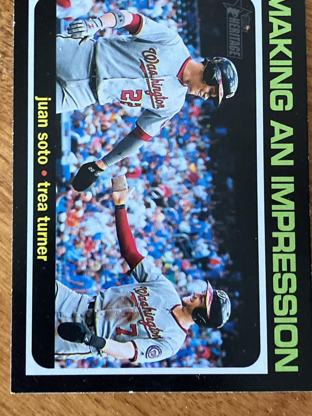 2020 Topps Heritage High Number Juan Soto, Trea Turner Combo Cards Set #CC-9