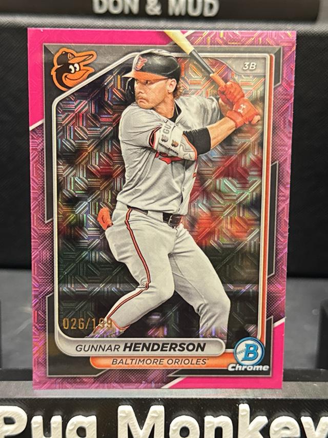 2024 Bowman Chrome Mega Box Gunnar Henderson Pink Mojo Refractors /199 #9