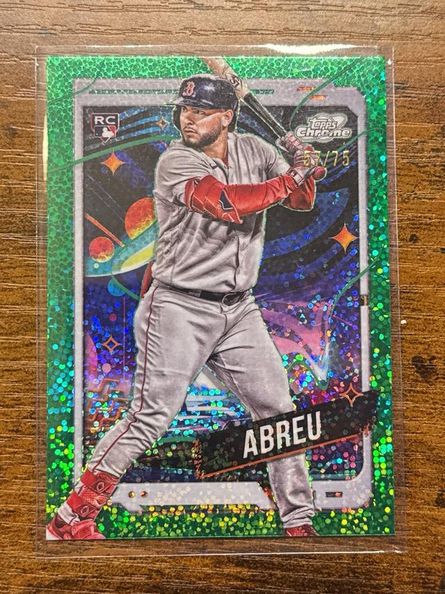 2024 Topps Cosmic Chrome Wilyer Abreu Green Space Dust Refractors /75 #132