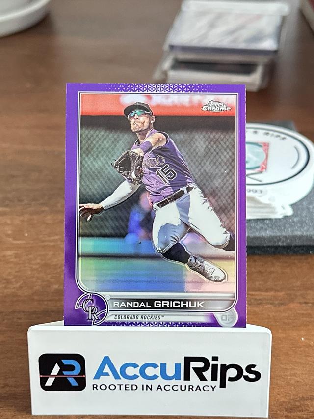 2022 Topps Chrome Updates Randal Grichuk BASE Purple Refractors #USC199