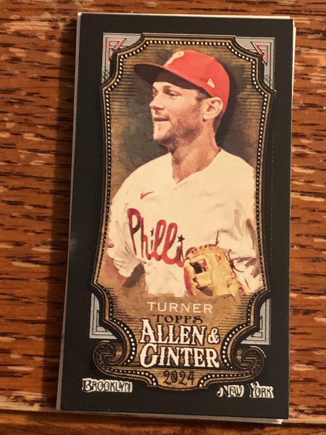 2024 Topps Allen & Ginter Trea Turner ﻿Base Set Black Border Mini #39