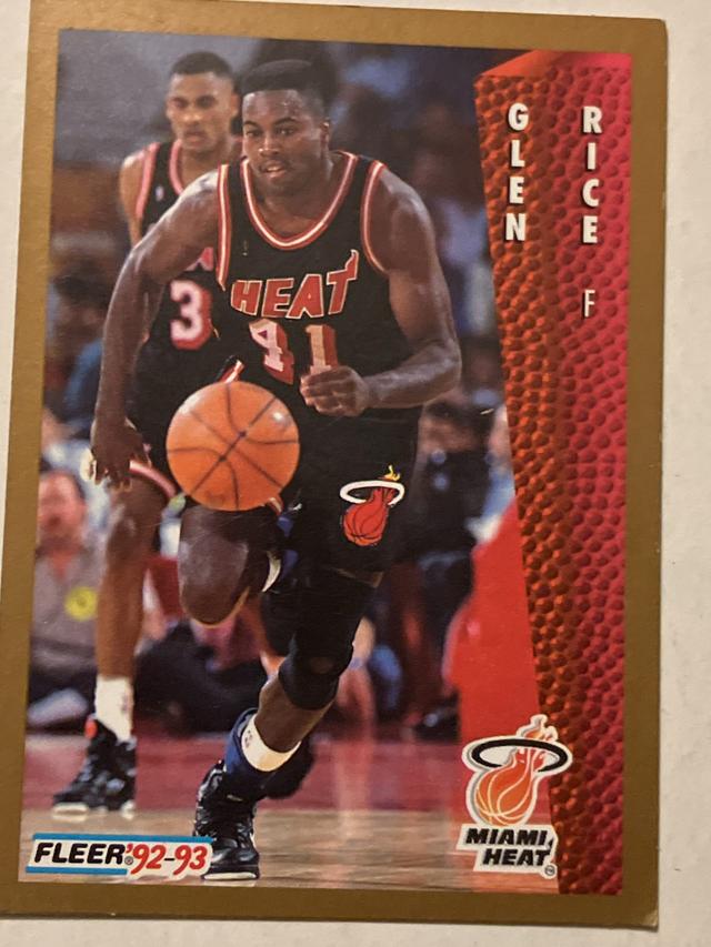 1992-93 Fleer Basketball Glen Rice ﻿Base #120