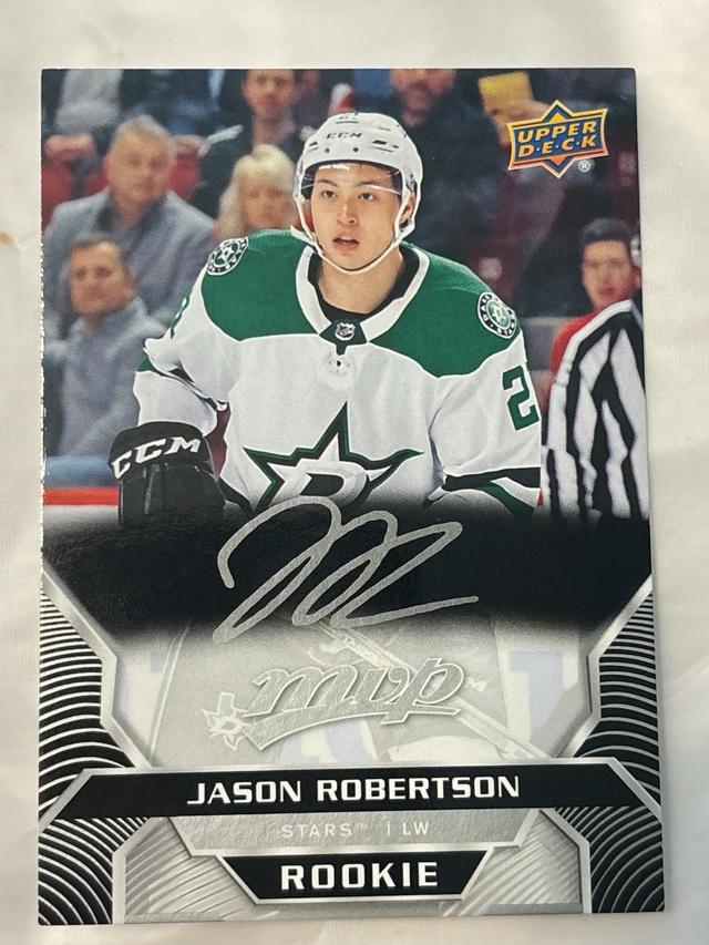 2020-21 Upper Deck MVP Jason Robertson Base Rookie Autographs Set #249