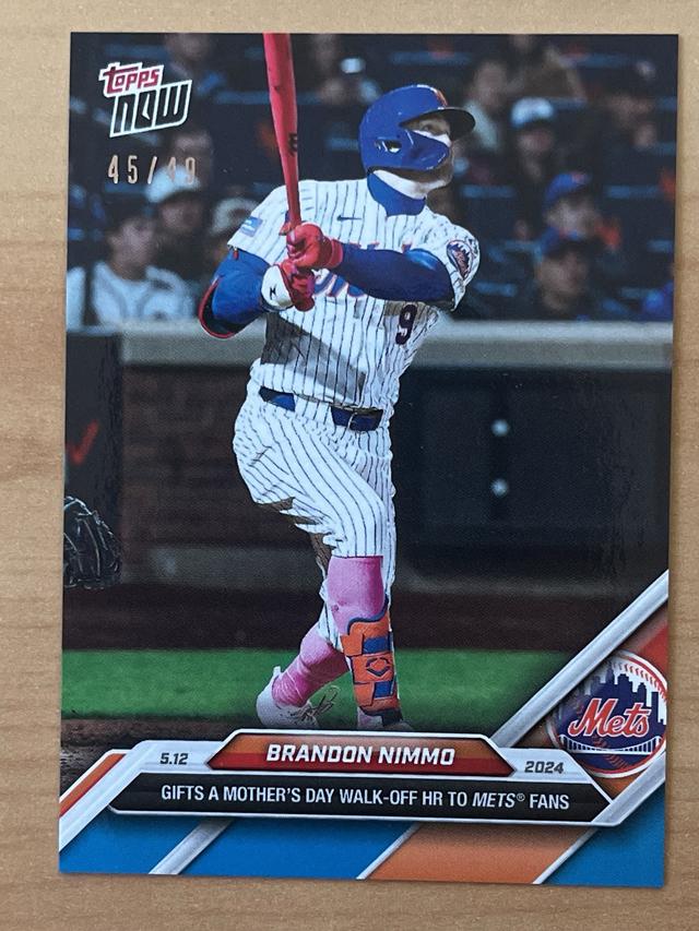 2024 Topps Now Brandon Nimmo  ﻿MLB Blue /49 #184