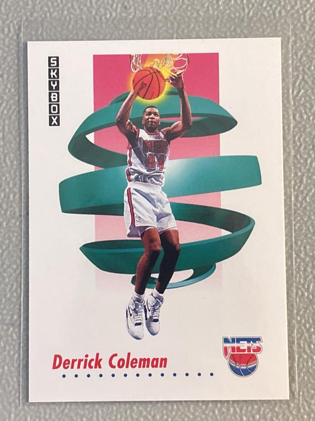 1991-92 SkyBox Basketball Derrick Coleman ﻿Base #180