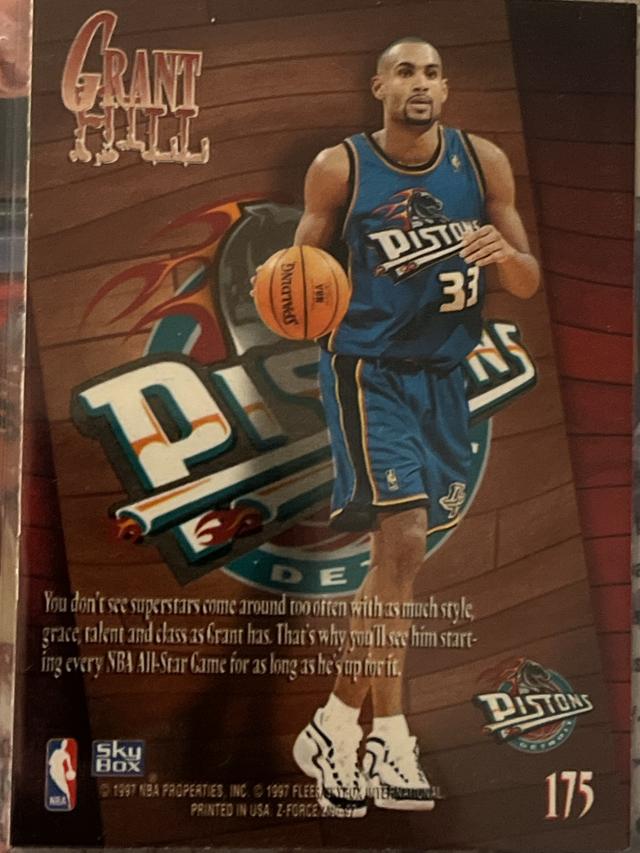 1996-97 Skybox Z-Force Basketball Grant Hill Base Set #175