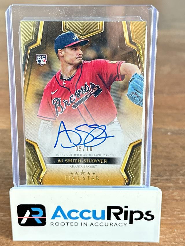 2024 Topps Five Star AJ Smith-Shawver ﻿Five Base Autographs Gold /10 #FSA-AS