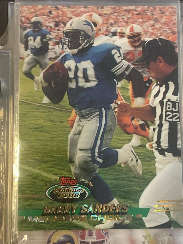 1995 Stadium Club Football Barry Sanders Members Choice #496