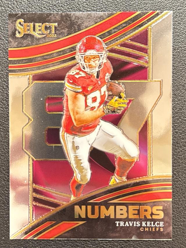 2023 Panini Select Travis Kelce Numbers #NMB-TKE