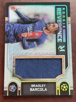 2023-24 Topps Museum Collection UEFA Champions League Bradley Barcola Rookie