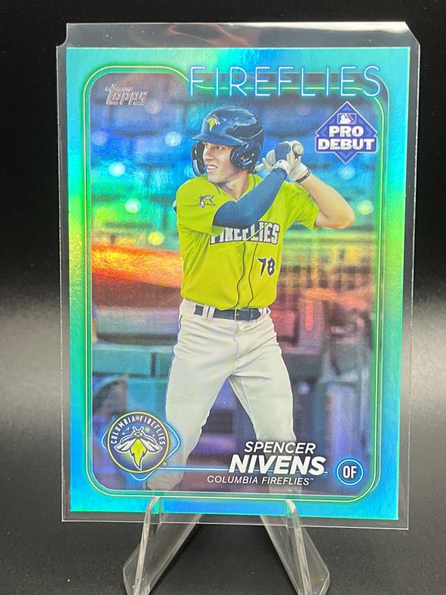 2024 Topps Pro Debut Spencer Nivens ﻿Base Set Aqua Foil /75 #PD-177