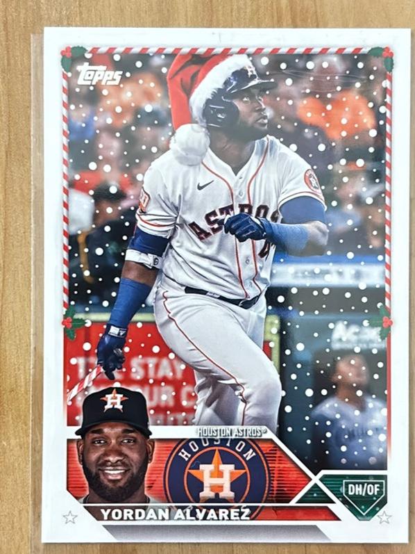 2023 Topps Holiday Yordan Alvarez HOLIDAY VARIATION SHORT PRINTS #H160