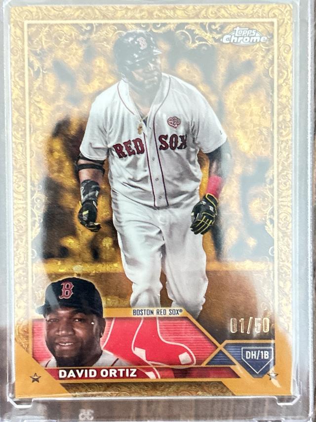 2023 Topps Gilded Collection David Ortiz BASE Mini-Diamond Gold Etch /50 #145