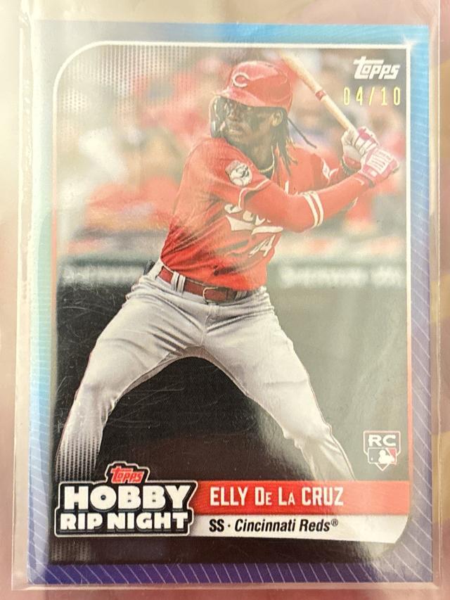 2024 Topps Hobby Rip Night Elly De La Cruz Base Set Blue /10 #4