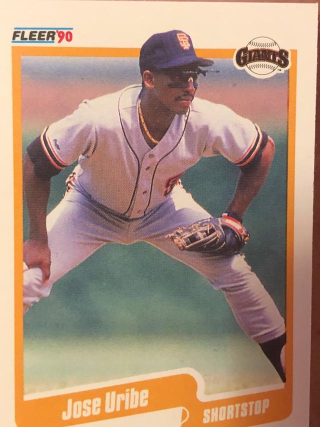 1990 Fleer Jose Uribe UER ﻿Base Set #74 