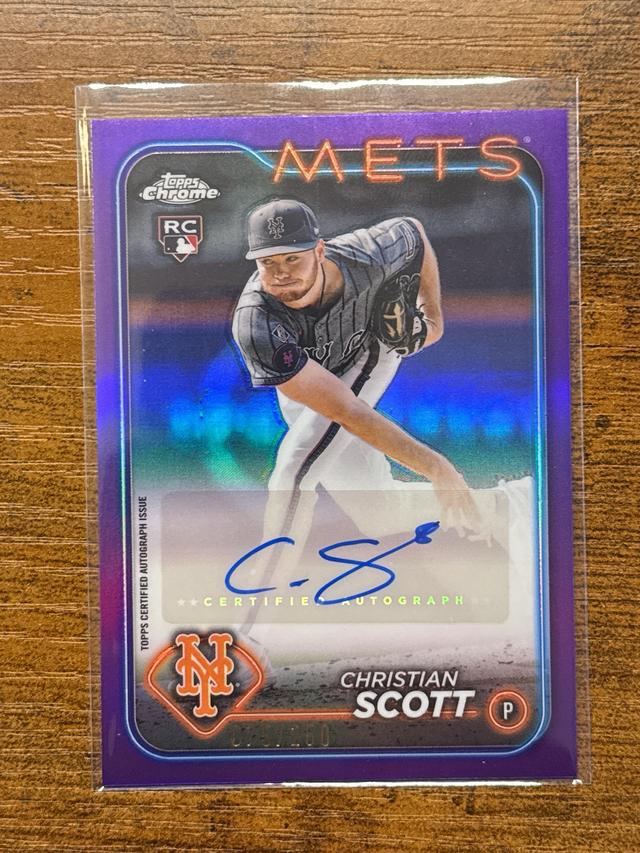 2024 Topps Chrome Update Christian Scott AUTO Purple Refractor /250 #AC-CSC RC